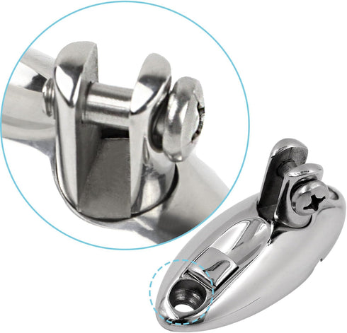 Bimini Top Quick Release Deck Hinge 316 Stainless Steel Boat Side Mount Swivel Hinge with Screws (3.6 inch 2 Pack)...