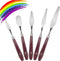 Palette Knife Set, 5 Pieces Stainless Steel Spatula Palette Knives Painting Accessories Art Supplies for Oil Painting, Gouache, Watercolor, Rock P...