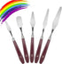 Palette Knife Set, 5 Pieces Stainless Steel Spatula Palette Knives Painting Accessories Art Supplies for Oil Painting, Gouache, Watercolor, Rock P...