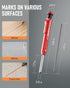 Nicpro 10 Pack Carpenter Pencil Set with Sharpener, Mechanical Carpenter Pencils with 21 Refill, Automatic Center Puncha and Carbide Scribe Tool, ...