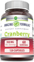 Amazing Formulas Cranberry Extract | 950 Mg Per Serving | 120 Capsules Supplement | Non-GMO, Gluten Free, Made in USA...