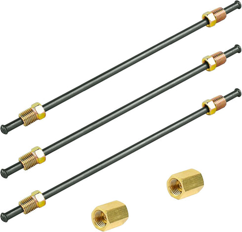 MuHize 3/16 Brake Lines - PVF Coated Brake Line with fittings, Brake Line Tubings with Bubble Flared Ends and Unions,10 Inches Inverted Bubble Fla...