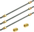 MuHize 3/16 Brake Lines - PVF Coated Brake Line with fittings, Brake Line Tubings with Bubble Flared Ends and Unions,10 Inches Inverted Bubble Fla...