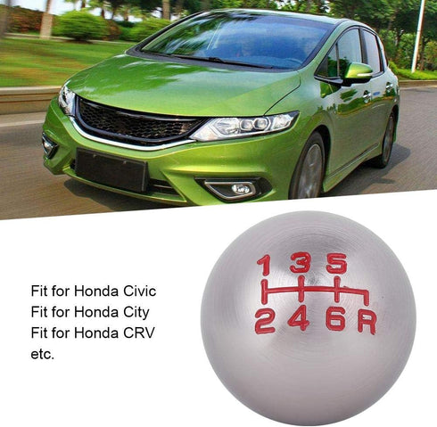 Car Gear Shift Knob Ball Manual Transmission Shifter Car Shift Head M10x1.5 Thread for Honda Civic/City/CRV(6 Speed)...