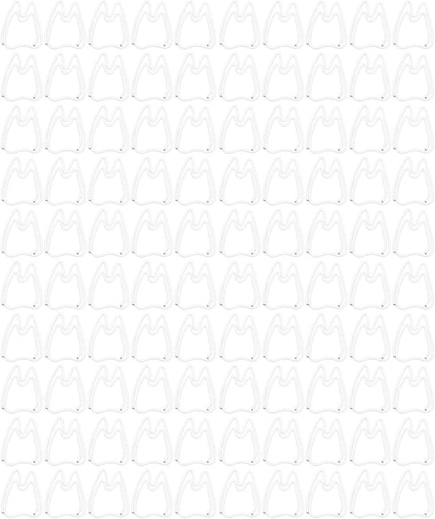 Tooth Paper Clips, 100pcs White Tooth Paper Clips Bookmarks Cute Paper Clips Small Paperclips for Office School Paper Files Organizing...