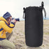 4PCS S M L XL Camera Lens Storage Bag,Portable Neoprene Black Elastic Shock Absorption DSLR Camera Lens Cover Storage Bag,4 Size Lens Pouch Set...