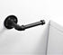Industrial Style Toilet Paper Holder Vintage Metal Iron Pipe Wall Mounted Towel Rack Roll Holder for Bathroom Kitchen Bedroom,Rust Free,Matte Blac...