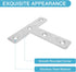 8PCS 3.23'' x 3.23'' T Shape Flat Bracket, Stainless Steel Mending Plate for Wood Desk Chair Cabinet Drawer Closet Frame Furniture with 40PCS Scre...