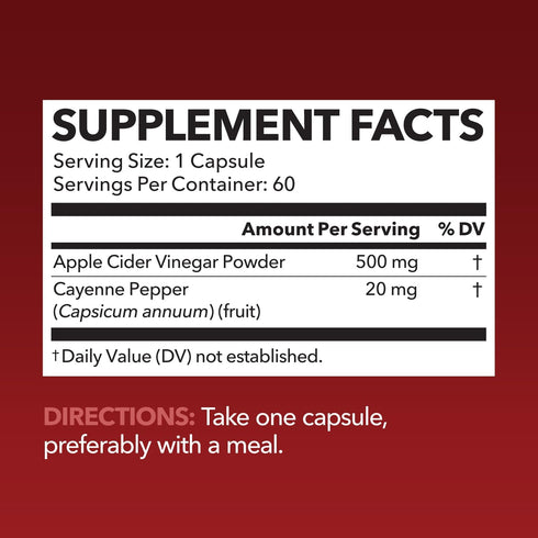 HAVASU NUTRITION Apple Cider Vinegar Capsules with 500mg Apple Cider Vinegar and 20mg Cayenne Pepper - Bloating Relief and Appetite Suppressant; N...