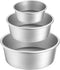 Lawei Round Cake Pan Set - 4" 6" 8" Aluminium Cake Pans with Removable Base Round Cake Baking Pans for Wedding Birthday Party...