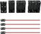SDTC Tech 2/4/6/8 x 1.5V AA Battery Holder with Snap Connector Kit Include 3/6/9/12 Volt Battery Case Box and I Type Hard Shell Clip Buckle Lead W...
