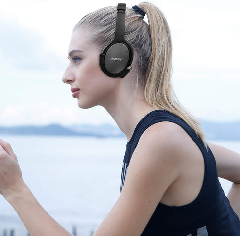 Upgraded aptX Wireless Bluetooth Adapter for Bose QuietComfort QC 25 Headphones with Mic/Volume Control, Black...