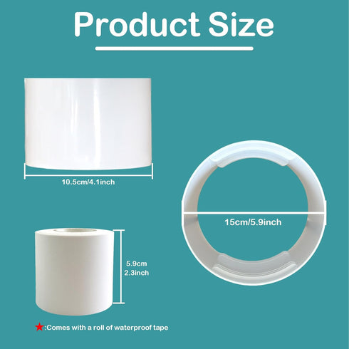Portable Air Conditioner Exhaust Connector Coupling, AC Coupler 5.9inch 150mm AC Hose end, Portable AC Exhaust Hose Connector, Support Clockwise a...