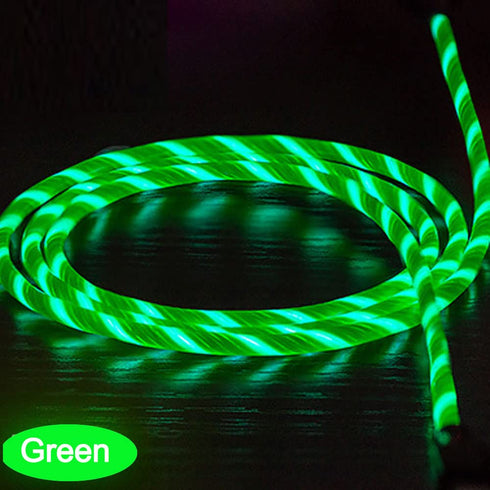 AYI USB Type C to USB A 2.0 Android Charger Cable Fast Charging High Data Speed Visible Green LED Current Flowing Compatible with All Type C Devic...