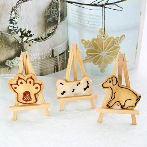 Dog Cookie Cutter Set of 3 - Dog, Paw Print and Dog Bone Stainless Steel Cookie Cutters...