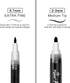 Black Acrylic Paint pens (6 Pack) Variety Pack - Extra Fine 0.7MM & Medium Tip 2-3MM - Water Based Paint Markers for Rock Painting, Stone, Ceramic...