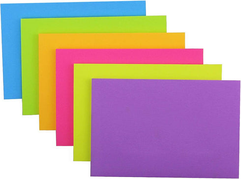 Sticky Notes 4x6, 6 Color Bright Colorful Sticky Pad, 6 Pads/Pack, 45 Sheets/Pad, Self-Sticky Note Pads...