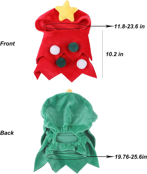 Christmas Pet Costume, Dog Cat Christmas Tree Costume Cat Christmas Hat Christmas Pet Costume Accessory for Christmas Decoration Pet Christmas Par...