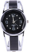 Women Bangle Watch Bracelet Quartz with Rhinestone Round Dial Stainless Steel Band Cuff Watches with Womens Wrist Watch Box...