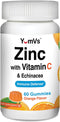 Zinc Vitamin C and Echinacea Gummies for Adults and Kids by YumVs | Chewable Gummy - Vegetarian, Halal, Kosher | Orange Flavor - 60 Count...