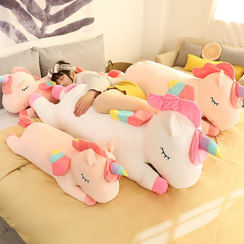 Unicorn Stuffed Animals, Soft Unicorn Plush Hugging Pillow Toy Gifts for Kids (White, 12 in)...