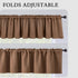 MIULEE Blackout Valance Mocha Rod Pocket Thermal Insulated Window Treatment Tiers Solid Short Curtain for Small Window Bedroom 52 x 18 Inches 1 Pa...