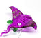 ZOOCRAFT Glass Stingray Figurine Purple Hand Blown Art Sealife Ornament Collectible Miniature Aquarium Coastal Decor...