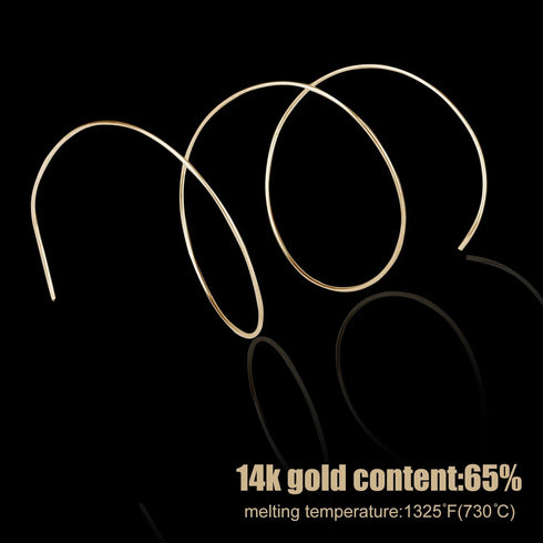 14K Gold Solder Wire for Jewelry Making, 6.3 Inch Long Easy Solder Gold Welding Solder Flux for Jewelry Repair Electronics Plumbing (Low Melting T...