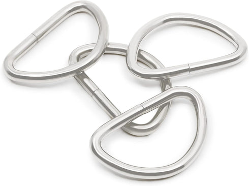 Dritz 117-34-65 D-Rings, Nickel, 3/4-Inch 4-Count...