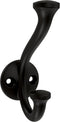 Franklin Brass Casual Farmhouse (5-Pack) Coat and Hat Wall Hooks Double Hooks for Hanging Matte Black Wall Mount Hanger Backpack, Purse, Bag, Towe...