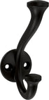 Franklin Brass Casual Farmhouse (5-Pack) Coat and Hat Wall Hooks Double Hooks for Hanging Matte Black Wall Mount Hanger Backpack, Purse, Bag, Towe...