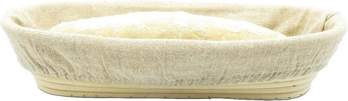 Banneton Bread Proofing Basket, BetterJonny Sourdough Proofing Basket 11 inch Long Oval Banneton Basket Sourdough Starter Kit...