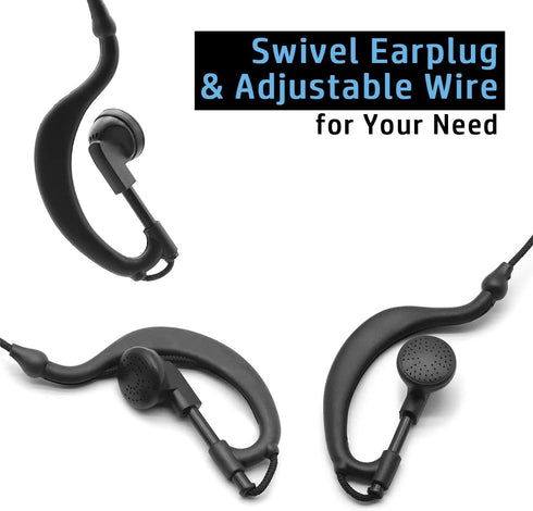2 X Earpiece Headset for Midland Radio X-talker T51 T61 T71 T75 T77 T295 GXT LXT GXT1000 GXT1050 LXT633 LXT630 LXT600 LXT535 LXT500 LXT118 72-822 ...
