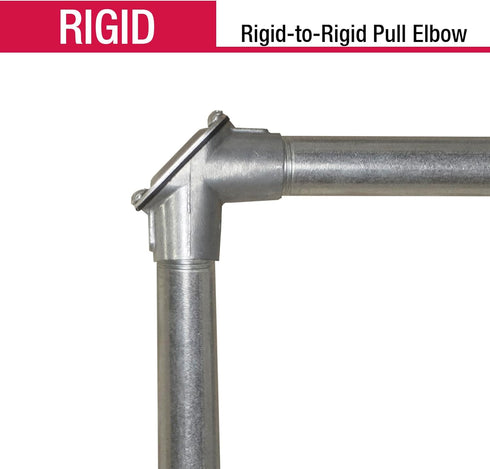 Sigma Electric, Gray Sigma Engineered Solutions ProConnex 49681 Rigid Pull Elbow 1/2-Inch Conduit Fitting, 1-Pack, Size...