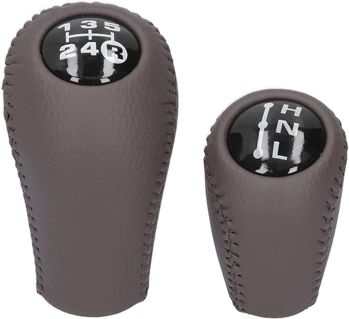 Gear Shift Knob, 5 Speed Manual Gear Shift Knob Lever Fit for 4Runner/Hilux/Land Cruiser Prado 33504-20120-C0(Brown)...