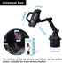 Cup Holder Phone Mount for Car, Adjustable Gooseneck Height 360 Rotatable Cell Phone Cradle Mount, with Extendable Cup Base Holder, Universal Mobi...