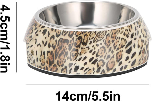 Pet Feeding Bowl, 14cm/5.5in Stainless Steel Dog Bowls Double Wall Dog Food and Water Bowl with Rubber Base for Small Medium Sized Dogs or Cats(S)...