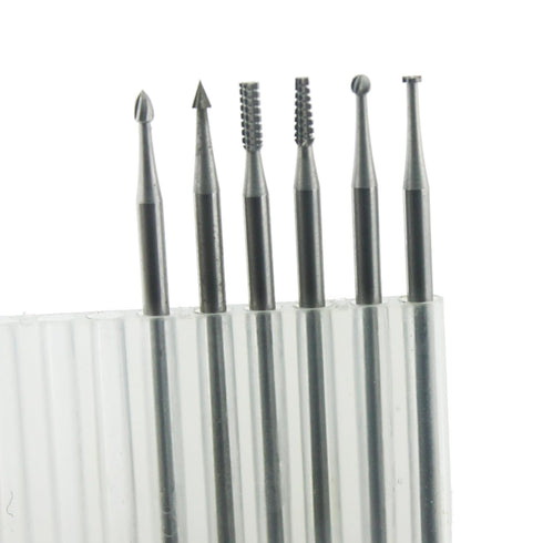6 Pcs 3/32 Inch Shank Tungsten Steel Engraving Router Bits, Olive Amber Carving Drill Bits for Rotary Tool ( Head Size: 1.8mm)...