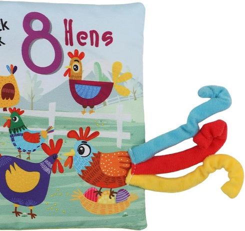 YooLove Soft Cloth Crinkle Baby Books,Interactive Touch & Feel Baby Toys for Ages 0-3 | Infant & Toddler Early Education Farm Teetheing Book | Ide...
