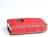 Leather for Mazda 3 Hatchback CX-5 CX-30 CX-9 Remote Smart 4 Buttons Key Case Holder Cover Fob Chain (Red)...