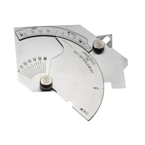 RIVERWELD Bridge Cam Gage Test Ulnar Welding Inspection Gauge Checks Depth of Undercut and Pitting Fillet Weld Throat Size and Length Angle of Pre...