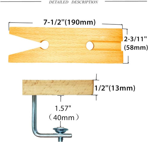 Bench Pin Clamp Set V-Slot for Workbench Wooden Jewelry Making Tool JZ-V-1...