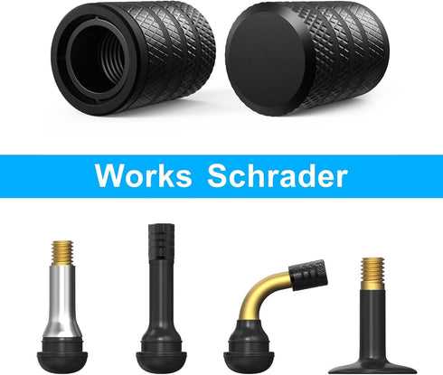 Tire Valve Stem Caps, Black(4 Pack)...