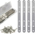 4 Pack Flat Straight Bracket Mending Plate for Wood Stainless Steel Straight Brackets 195mm / 7.7" Wood Brace with Screws...
