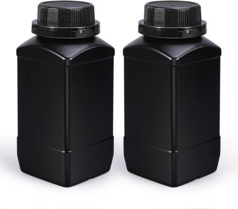 34oz Plastic Container Lab Chemical Reagent Bottles 1000ml Small Mouth Liquid Solid Storage Bottles Round Sample Storage Sealing Container with An...
