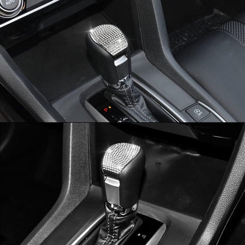 PIFOOG for Civic Car Interior Accessories Bling Gear Shift Cover Decal Automatic Shift Knob Stickers Crystal Decoration Trim for Civic 10th Gen 20...