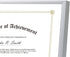 Golden State Art, 8.5x11 Aluminum Certificate Frame, Metal Diploma Frames for 8.5 x 11 Documents, Real Glass Front with Easel Stand (Silver, 1 Pac...