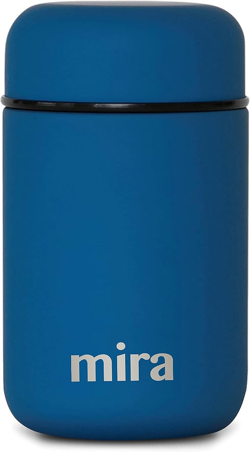 MIRA Insulated Food Jar Thermo for Hot Food & Soup, Compact Stainless Steel Vacuum Lunch Container for Meals To Go - 13.5 oz, Blue...