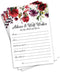 Pack of 50 Wedding Advice Cards for Bride and Groom- Burgundy Well Wishes for Bride-Bridal Shower Games for Guests, Reception, Bridal Shower Guest...