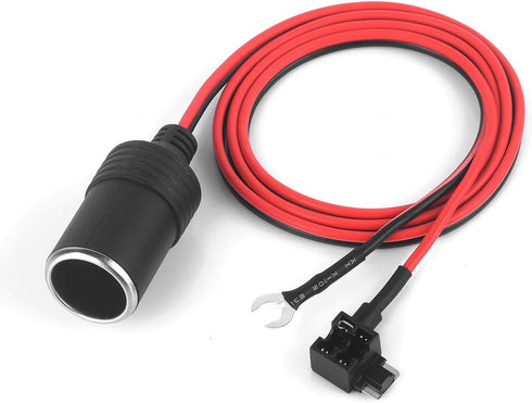 Car Cigarette Lighter with Fuse,Jtron 1set 1m Car Cigarette Lighter Adapter Add-a-Circuit TAP Adapter Lead 1.0mm (18WAG) Cable with 12V Fuse Holde...
